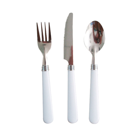 Image COUVERTS  20/18,3/18 CM BLANC INOX (200 UNITÉ) #1