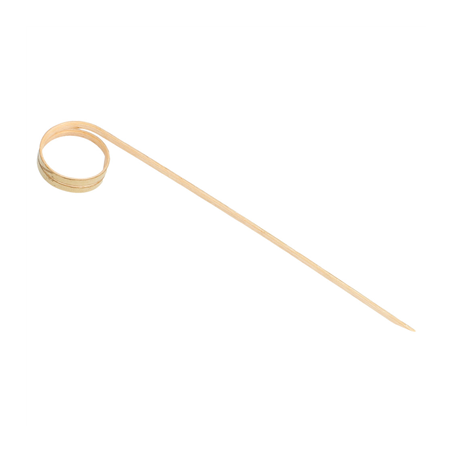 Image PIQUES "SPIRALE"  12 (h) CM NATUREL BAMBOU (100 UNITÉ) #1