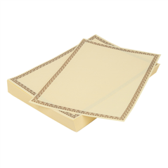 FEUILLES DIN A-4 LISERE MARRON 21x29,7 CM BLANC PAPIER (250 UNITÉ)