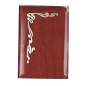 Image PORTE MENUS 5 FEUILLES "ART NOUVEAU"  19x27,4 MARRON IMITATION CUIR (1 UNITÉ) #1