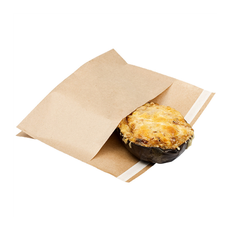 Image RÉCIPIENTS AVEC BASE AUTO FERMETURE 'KANGOO PACK' 50 G/M2 + 20 LDPE 21+3x17/11 CM NATUREL KRAFT (100 UNITÉ) #1