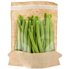 Image RÉCIPIENTS AVEC BASE ET FENÊTRE AUTO FERMETURE 'KANGOO PACK' 40 G/M2 + 15 PP 14+3x16/12 CM NATUREL KRAFT (100 UNITÉ) #1