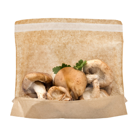 Image RÉCIPIENTS AVEC BASE ET FENÊTRE AUTO FERMETURE 'KANGOO PACK' 40 G/M2 + 15 PP 21+3x16/12 CM NATUREL KRAFT (100 UNITÉ) #1