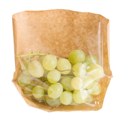 Image RÉCIPIENTS AVEC BASE ET FENÊTRE 'TURTLE PACK' 50 G/M2 + 15 PP 20+4/4x15 CM NATUREL KRAFT (100 UNITÉ) #1