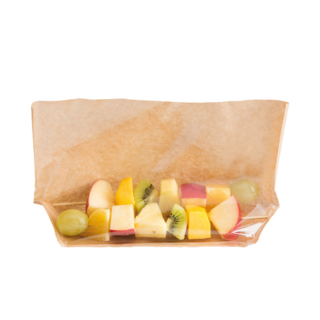 Image RÉCIPIENTS AVEC BASE ET FENÊTRE 'TURTLE PACK' 50 G/M2 + 15 PP 27+4/4x15 CM NATUREL KRAFT (100 UNITÉ) #1