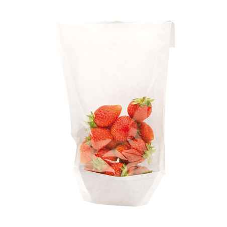 Image RÉCIPIENTS AVEC BASE ET FENÊTRE 'TURTLE PACK' 50 G/M2 + 15 PP 14+3,5x24/21 CM BLANC KRAFT (100 UNITÉ) #1