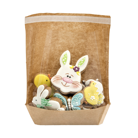 Image RÉCIPIENTS AVEC BASE ET FENÊTRE AUTO FERMETURE 'TURTLE PACK' 50 G/M2 + 15 PP 20+3,5x21/18,5 CM NATUREL KRAFT (100 UNITÉ) #