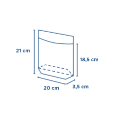 Image RÉCIPIENTS AVEC BASE ET FENÊTRE AUTO FERMETURE 'TURTLE PACK' 50 G/M2 + 15 PP 20+3,5x21/18,5 CM NATUREL KRAFT (100 UNITÉ) #