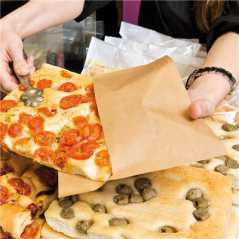 RÉCIPIENTS AVEC BASE "DELICIOUS" 'KANGOO PACK' 50 G/M2 + 20 LDPE 21+3x17/11 CM NATUREL KRAFT (100 UNITÉ)