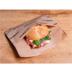 Image RÉCIPIENTS AVEC BASE "DELICIOUS" 'KANGOO PACK' 50 G/M2 + 20 LDPE 21+3x17/11 CM NATUREL KRAFT (100 UNITÉ) #6