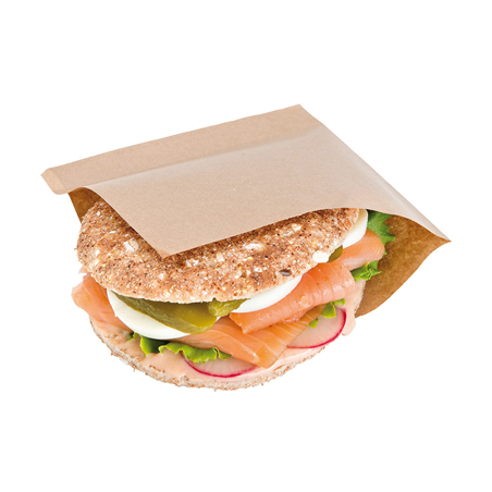 Image SACHETS OUVERTS 2 CÔTÉS 'OPEN PACK' 35 G/M2 + 10 LDPE 15x15,2 CM NATUREL KRAFT (100 UNITÉ) #1