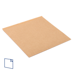 SACHETS OUVERTS 2 CÔTÉS 'OPEN PACK' 35 G/M2 + 10 LDPE 15x15,2 CM NATUREL KRAFT (100 UNITÉ)