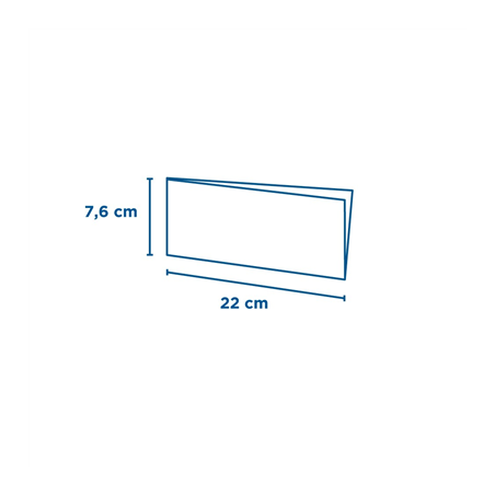 SACHETS OUVERTS BROCHETTES, HOT DOGS 'OPEN PACK' 50 G/M2 + 20 LDPE 22x7,6 CM BLANC KRAFT (100 UNITÉ)