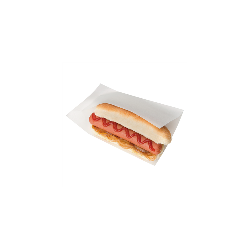SACHETS OUVERTS BROCHETTES, HOT DOGS 'OPEN PACK' 35 G/M2 + 10 LDPE 20x13/10 CM BLANC KRAFT (100 UNITÉ) SACHETS OUVERTS BROCHETTES, HOT DOGS 'OPEN PACK' 35 G/M2 + 10 LDPE 20x13/10 CM BLANC KRAFT (100 UNITÉ)