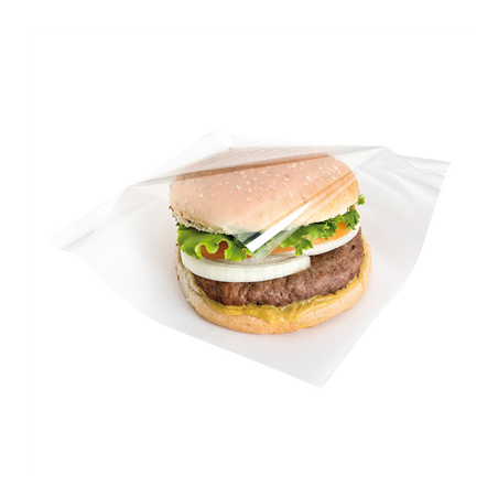 Image SACHETS OUVERTS 2 CÔTÉS AVEC FENÊTRE 'OPEN PACK' 35 G/M2 + 10 LDPE 19x19 CM BLANC KRAFT (100 UNITÉ) #1