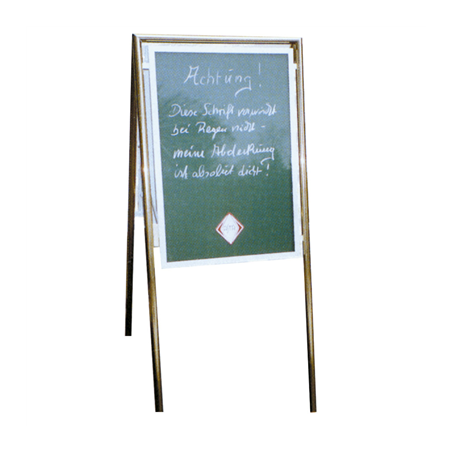 Image CHEVALET & TABLEAU  150x71 CM DORE ALUMINIUM (1 UNITÉ) #1