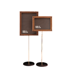 Image PANNEAU LETTRES "MARK" AVEC PIED 50x38 CM NATUREL BOIS (1 UNITÉ) #1