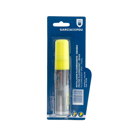 Image FEUTRE FLUORESCENT ÉPAIS  Ø 2,8x14,7 CM JAUNE FEUTRE (1 UNITÉ) #1