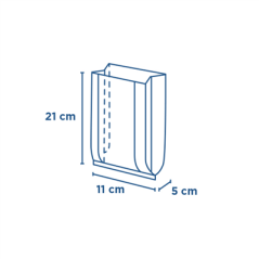 Image SACHETS AVEC FENÊTRE 'PACK DELICATESSEN' 50 G/M2 + 15 PP 11+5x21 CM BLANC KRAFT (100 UNITÉ) #5