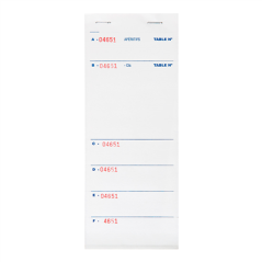 Image BLOC COMMANDES "BRASSERIE" 6 BONS  10x21 CM BLANC PAPIER (160 UNITÉ) #1