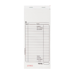 Image BLOC FACTURES EUROCALC ESPAGNOL  10x21 CM BLANC PAPIER (140 UNITÉ) #1