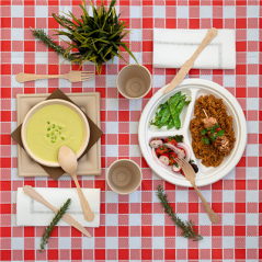 Image NAPPE EN ROULEAU 'ANETO - VICHY' 48 G/M2 1,20x100 M BLANC CELLULOSE (4 UNITÉ) #5