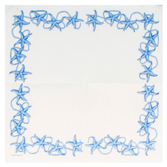 SERVIETTES ECOLABEL 'DOUBLE POINT - ANTIBES' 18 G/M2 40x40 CM BLANC OUATE (1200 UNITÉ)