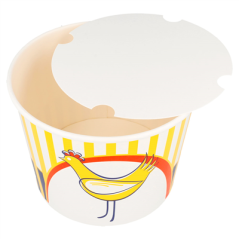 Image CONTAINERS POULET + COUVERCLES 1920 ML 13PE + 320 +18PE G/M2 Ø 16,8/13,9x12,3 CM BLANC CARTON (300 UNITÉ) #3