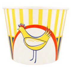 CONTAINERS POULET + COUVERCLES 4500 ML 15PE + 380 + 18PE G/M2 Ø 21,6/16x16,8 CM BLANC CARTON (120 UNITÉ)
