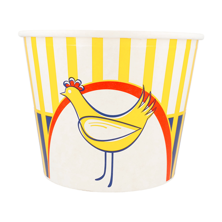 CONTAINERS POULET + COUVERCLES 4500 ML 15PE + 380 + 18PE G/M2 Ø 21,6/16x16,8 CM BLANC CARTON (120 UNITÉ)