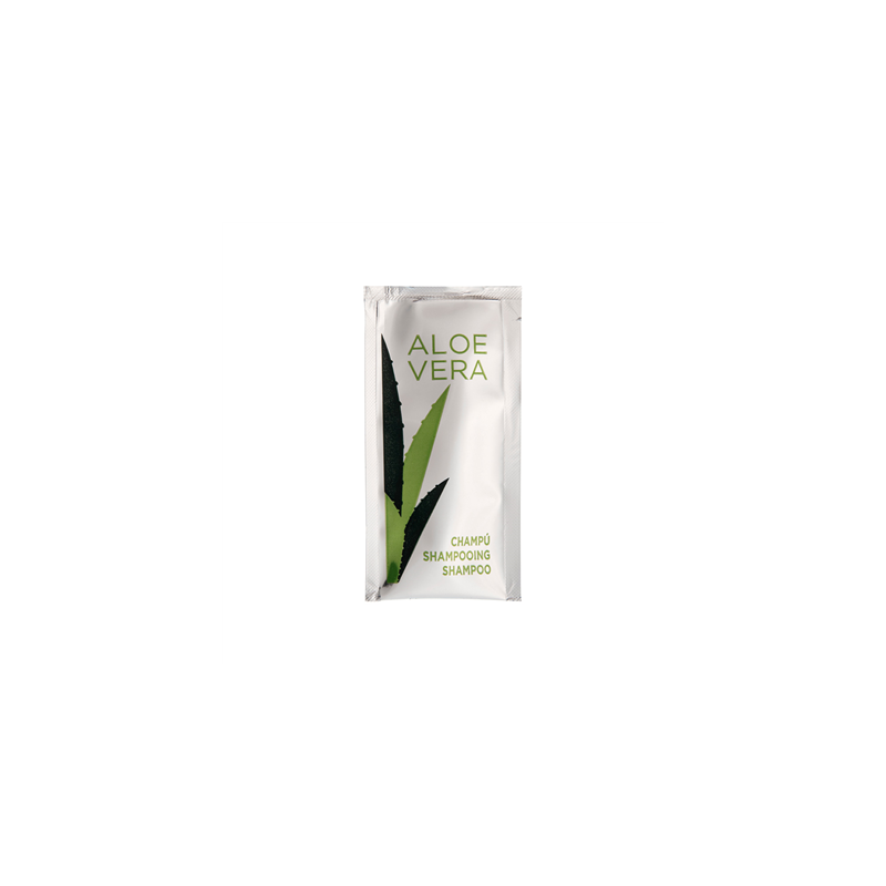 SACHETS SHAMPOOING 'ALOE VERA' 10 ML 10x5 CM (1000 UNITÉ)