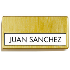 Image PLAQUES D'IDENTIFICATION  6,7x4 CM DORE PLASTIQUE (25 UNITÉ) #1