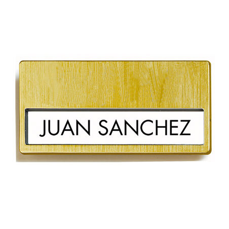 Image PLAQUES D'IDENTIFICATION  6,7x4 CM DORE PLASTIQUE (25 UNITÉ) #1