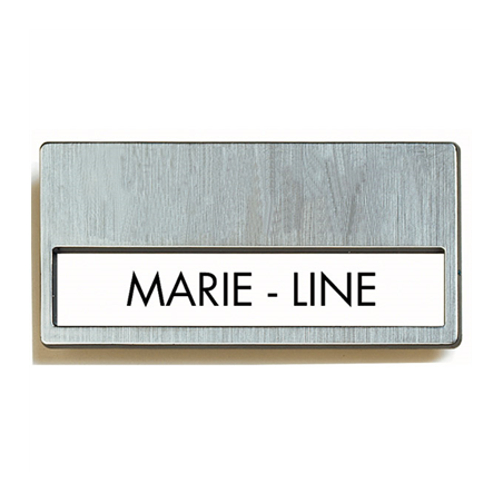 Image PLAQUES D'IDENTIFICATION  6,7x4 CM ARGENTE PLASTIQUE (25 UNITÉ) #1