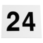 NUMÉROS DE TABLE DU 1 AU 25 5x3,6 CM BLANC PVC (1 UNITÉ) Image NUMÉROS DE TABLE DU 1 AU 25 5x3,6 CM BLANC PVC (1 UNITÉ) #3