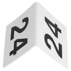 Image NUMÉROS DE TABLE DU 1 AU 25  5x3,6 CM BLANC PVC (1 UNITÉ) #4