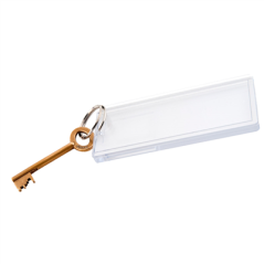 Image PORTE-CLÉS METHACRYLATE  5,5x12,5 CM TRANSPARENT METACRYLATE (1 UNITÉ) #1