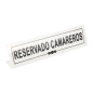 PLAQUE "RESERVADO CAMAREROS" 26x5+5 CM BLANC METACRYLATE (1 UNITÉ) Image PLAQUE "RESERVADO CAMAREROS" 26x5+5 CM BLANC METACRYLATE (1 UNITÉ) #1