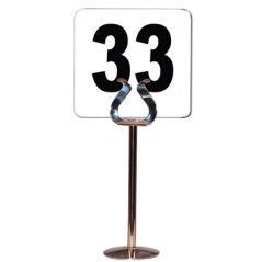 Image NUMÉRO DE TABLE DU 1 AU 50  10,2 CM BLANC PLASTIQUE (1 UNITÉ) #1