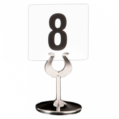Image PINCE POUR NUMÉROS DE TABLE  Ø7,2x10,2 (h) CM ARGENTE INOX (1 UNITÉ) #4