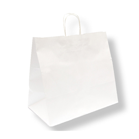 Image SACS SOS TRAITEUR AVEC ANSES  90 G/M2 36+21x33,5 CM BLANC CELLULOSE (250 UNITÉ) #1
