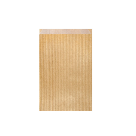Image SACHETS PLATS  60 G/M2 12+5x18 CM OR KRAFT VERGÉ (250 UNITÉ) #1