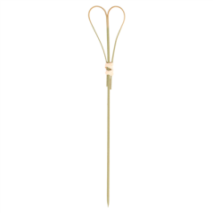 Image PIQUES "COEUR"  15 (h) CM NATUREL BAMBOU (100 UNITÉ) #3