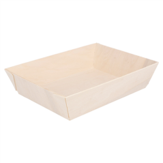 Image PLATEAU REPAS 700 ML 18x13x4 CM NATUREL BOIS (50 UNITÉ) #1
