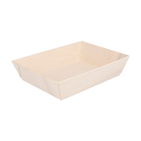 Image PLATEAU REPAS 700 ML 18x13x4 CM NATUREL BOIS (50 UNITÉ) #1