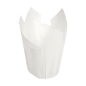 Image MUFFIN CUPS 'TULIP' 50 G/M2 15x15 CM BLANC PARCH.INGRAISSABLE (1000 UNITÉ) #1