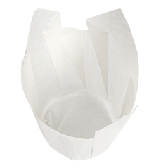 Image MUFFIN CUPS 'TULIP' 50 G/M2 15x15 CM BLANC PARCH.INGRAISSABLE (1000 UNITÉ) #3