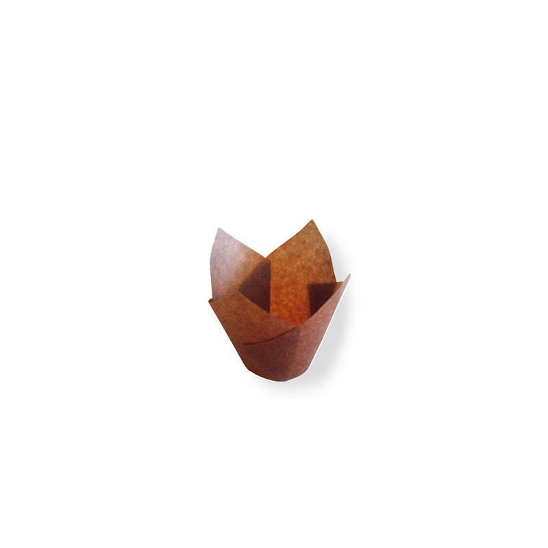 MUFFIN CUPS 'TULIP' 50 G/M2 11x11 CM MARRON PARCH.INGRAISSABLE (1000 UNITÉ)