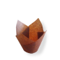 Image MUFFIN CUPS 'TULIP' 50 G/M2 11x11 CM MARRON PARCH.INGRAISSABLE (1000 UNITÉ) #1