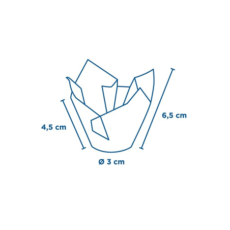 MUFFIN CUPS 'TULIP' 50 G/M2 11x11 CM MARRON PARCH.INGRAISSABLE (1000 UNITÉ)